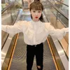 Shirts 2021 Lantern Long Sleeve Girls Blouse Summer Top Lace Ruffles Children Kids Clothing 3 4 5 6 7 8 9 10 11 12 Years5436995