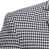 Casual Plaid Print Men Blazer Fashion Long Sleeve Wedding Dress Coat Autumn White Social Business Mens Jacket244g