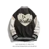 Spring And Autumn Patchwork Emrboid Letterman Baseball Bomber Jacket Uninsex Couple Stadium Award Coat Street