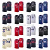 Gedrukt stad Basketbal Jerseys Furkan Seth 31 Curry Tobias 12 Harris Paul 44 Reed Kleur Wit Rood Blauw Zwart Custom