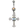 D0550 Cross Belly Bungy Button Ring Mix Colors01234563791162