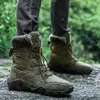 Botas inverno homens sapatos pele quente neve qualidade de couro ao ar livre antiderrapante masculino sneakers marca caminhadas