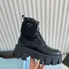 2021 Femmes Rois Bottes Designers Cheville Martin Botte En Cuir Nylon Poche Amovible Chaussons Militaire Inspiré Chaussures De Combat Boîte D'origine Taille 35-41 Top Qualité