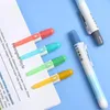 Surligneurs 1 pc corée presse surligneur stylo étudiant marqueur clé marque 6 couleurs pour Journal fournitures scolaires Kawaii