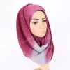 Ombre Critchle Hijabゴールドスカーフショールスカーフスカーフフリッジコットンパシュミーナラップストレッチシーヘッドバンドスカーフ