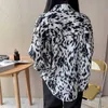 Vintage Kobiety Koszula Z Długim Rękawem Leopard Wzór Koszula Słońce Bluzka Kobiety Luźne Plus Rozmiar Streetwear Szyfonowa Top Kobieta 11874 210528