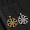 Designer Necklace Luxury Jewelry Double Sided Slavic Kolovrat Pendant Star Of Russia Wheel Nordic Viking Runes Amulet Talisman