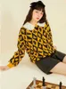 Maglione primaverile carino stile preppy pullover segno animale manica intera maglia vestiti per la scuola maglione femminile 210812