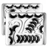 Toptan 9 Pairs 8D Kabarık Yanlış Kirpikler Swan Tepsi Dramatik Kalın Faux Vizon Sahte Kirpik Karışık Stilleri DIY Lashes Uzatma MultiPack