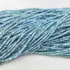 Natural Genuine Dominicano Azul Larimar Mão Solta Gemstone Faceted Pequeno Rondelle Beads 15.5 "05353