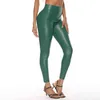 Multicolor Plus Size Women Leggings Winter Autumn High Waist Leather PU Brown Pants Sexy Oversize Female Seamless 211215