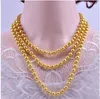 2021 fashion personality retro glass imitation pearl necklace women simple knotting multilayer long style a variety of colors to 6361474