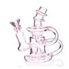 Klein Recycler Bohrinseln Wasserpfeifen Shisha Glas Wasserbongs Pfeife Bubbler Dab Bong mit 14 mm Banger