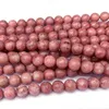 Fråneemake naturlig äkta röd rosa thulit runt lös ädelsten halsband armband örhängen kvinnors pärlor för smycken making06893