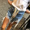 Twotwinstyle Bandaż Denim Krótki Dla Kobiet Wysoka Waist Patchwork Tassel Sexy Casual Spodenki Kobiet Moda Odzież Lato 210724