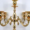 Partijdecoratie 85 cm Lange metalen 5 Arm Candelabra met Bloem Bowl Candle Houder Rack bruiloft tafel middelpunt decoraties ijzer vaas