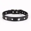 Dog Collars & Leashes Leather Star Collar Adjustable Personalized Pet Walking Training Dogs Puppy Pets Necklace Product Martingale