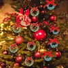 クリスマスの装飾ミニの花輪の小さな花輪12ピース人工ミニチュアの霜の木の木