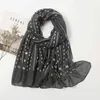 New foam cotton dot soft scarf for women fashionable and trend women's shawl scarv hot selling pakistan Muslims fringed scarf