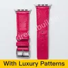 Designer Watchband Smart Strap for Watch Band 41mm 45mm 42mm 38mm 40mm 44mm IWatch 2 3 4 5 6 Bands läderband Armband Fashion Stripes Ghhj