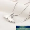 100% Sterling Sier Double Whale Tail Necklaces Pendants for Women Flyleaf Creative Lady Fashion Jewelry
