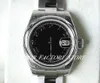 New Watch Factory 2813 Automatisk rörelse 31mm Womens Ladies SS Black Roman Date #179160 Gåva med originalbox Diving Watch262J