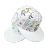 8 Styl Letnie Dzieci Czapki z daszkiem Kreskówki Rainbow Shark Druk Boys Girls Sunshade Hip Hop Hat Outdoor Sun Ponytail Caps M3326