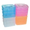 Sacos de Armazenamento 3 Camadas Compartimentos Clear Caixa Container Jóias Bead Organizador Case Plástico Vazio Ferramenta Multifuncional