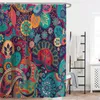 Mandala Floral Print Shower Curtain Bohemian Geometry For Home Bath Decor Waterproof Fabric Bathroom Curtain With 12 Hooks 180cm 211116