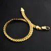 Ohrringe Halskette Herren Damen Gestempeltes Gelbgold gefülltes Knochenketten-Armband-Set Trendschmuck Geschenk2452418