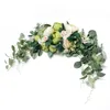 Party Decoration Artificial Peony Flower Swag Eucalyptus Couronne pour le miroir de mariage de porte Chaise de table Home11989796145262