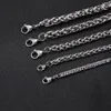 Teamer Woven Link Rope Chain Unisex Wheat Chain Men's Chain Necklace Woven Stainless Steel Necklace Heavyweight Punk Jewelry