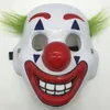 Maschera Cosplay Puntelli Cosplay Horror Spaventoso Clown Maschera per capelli verdi Maschera di Halloween Costume da clown Party T200703