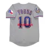 Camisa personalizada costurada Michael Young 2010 World Series adicionar número do nome Camisa de beisebol