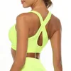 Kvinnor Yoga Sports Bra Sexig Deep V Fitness Top Push Up Workout Bras Solid ActiveWear Kvinna Bubbla Bra Kors Back Fashion JXW691