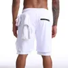 2021 Men's Running Shorts Mens Male Quick Drying Training Exercise Jogging Gym with Built-in pocket Liner 01