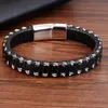 Pulseira de moda punk bracelets de couro combinando para homens jóias de charme casuais de tendência