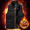 Utomhus T-shirts Taktiska vintermän plus Velvet Keep Warm Multi Pocket Vest Vandring Camping ärmlös Loose Coat1