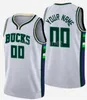 2021 City 75th Custom Printed Giannis 34 Antetokounmpo Khris 22 Middleton Jrue 21 Holiday 0 DiVincenzo 24 Connaughton Grayson Allen Hommes Femme Basketball Maillots