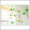 Decoración hogar jardín decoración Cenicienta de 12 piezas por juego mariposas 3D mariposa Pvc pegatinas de pared extraíbles mariposas Py3I Drop Delivery