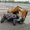 2.4Ghz 6 Channel 1:24 RC Excavator toy Engineering Car Alloy and plastic RTR For kids Christmas gift 220315