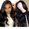 Malaisien Body Wave 360 Full Lace Wigs Pré plumé avec des cheveux de bébé Remy Perruques de cheveux humains Couleur noire naturelle pour les femmes blanches Perruques