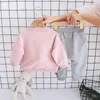 Toddler Baby Girls Boutique Clothes Set for Kids Lovely Long Sleeve T-shirt and Pants Clothing Fall Winter Outfit 210529
