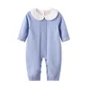 Knitted Baby Romper Autumn born Knitting Clothes Woolen Long-sleeve Infant Jumpsuit Overalls Boys Girls 211011