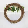 20 cm / 123cm / 30 cm Rattan Ring billig Künstliche Blumen Girlande getrocknete Pflanzen Rahmen für Zuhause Weihnachtsdekor DIY Blumenkränze # 58 Y1104