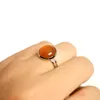 10mm guérison pierre naturelle cristal anneaux petit rond ouvert réglable améthystes Lapis rose Quartz femmes anneau fête mariage bijoux