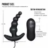 10 Fréquence Vibrant Prostate Masseur Anal Plug Vibrateur Perles Butt Sex Toys Étanche Puissant Filaire Pour Hommes Couples 211015