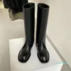 Stivaletti Designer Boots Faux Long Woman Ginocchio Ginocchio Piano Shoesladies ShoeLadies Slip on Daily High Black Modern