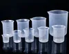 Graduated Measuring Cup Transparent Silicone Cup Kitchen Bar Supplies For Baking Beaker Liquid Without Handle Measuring glasses