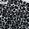 Zevity New Women Vintage Animal Texture Printingカジュアルスリムバミューダショーツレディースボタンシックホットショーツパンタローネコルト210306